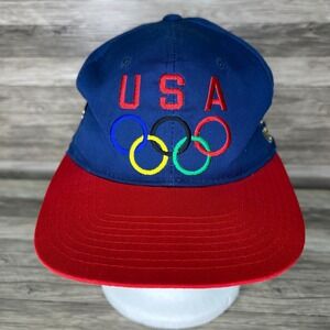 Vintage 90's USA Olympic Team SnapBack Hat Visions of Gold OlympiCap Sydney
